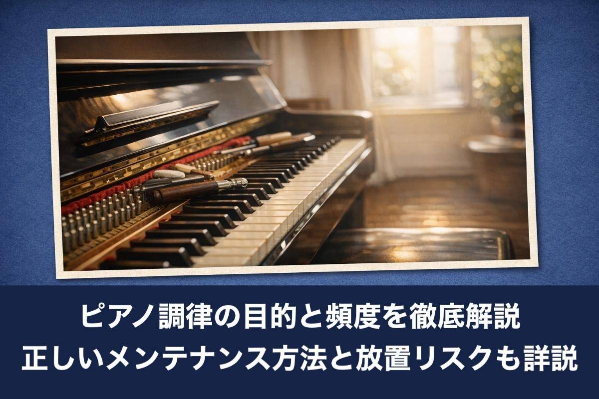 ピアノ調律の目的と頻度を徹底解説|正しいメンテナンス方法と放置リスクも詳説
