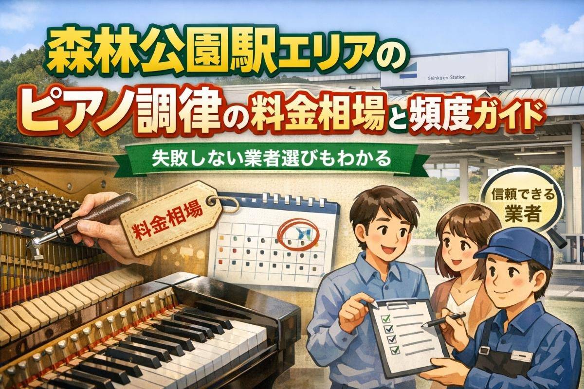 森林公園駅エリアのピアノ調律の料金相場と頻度ガイド|失敗しない業者選びもわかる
