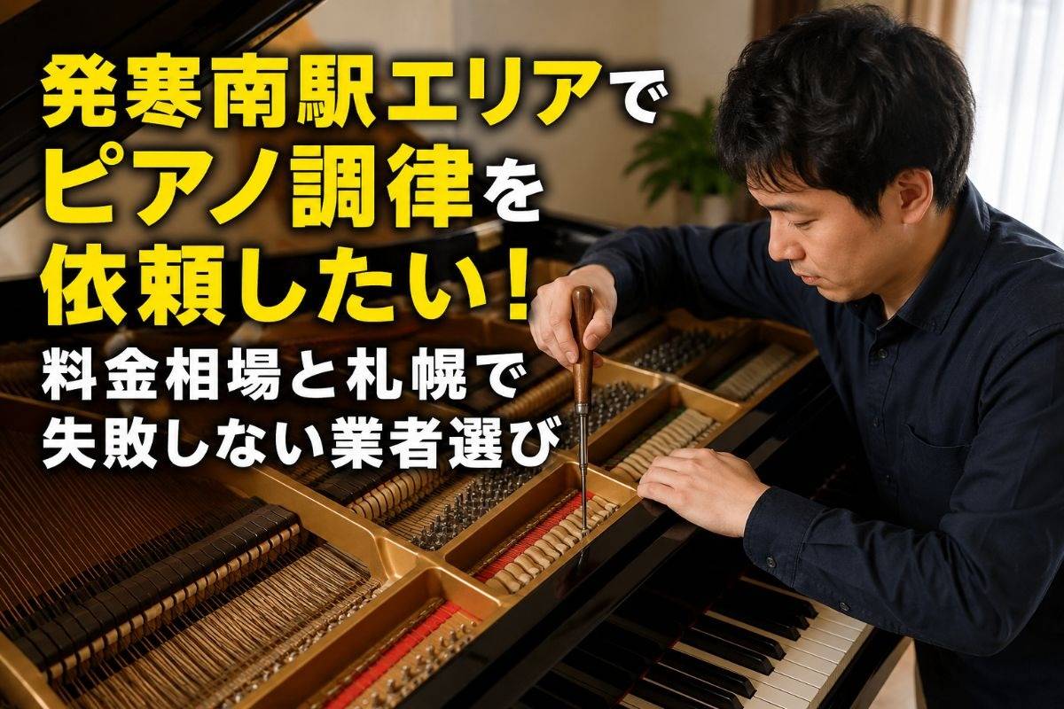 発寒南駅エリアでピアノ調律を依頼したい!料金相場と札幌で失敗しない業者選び