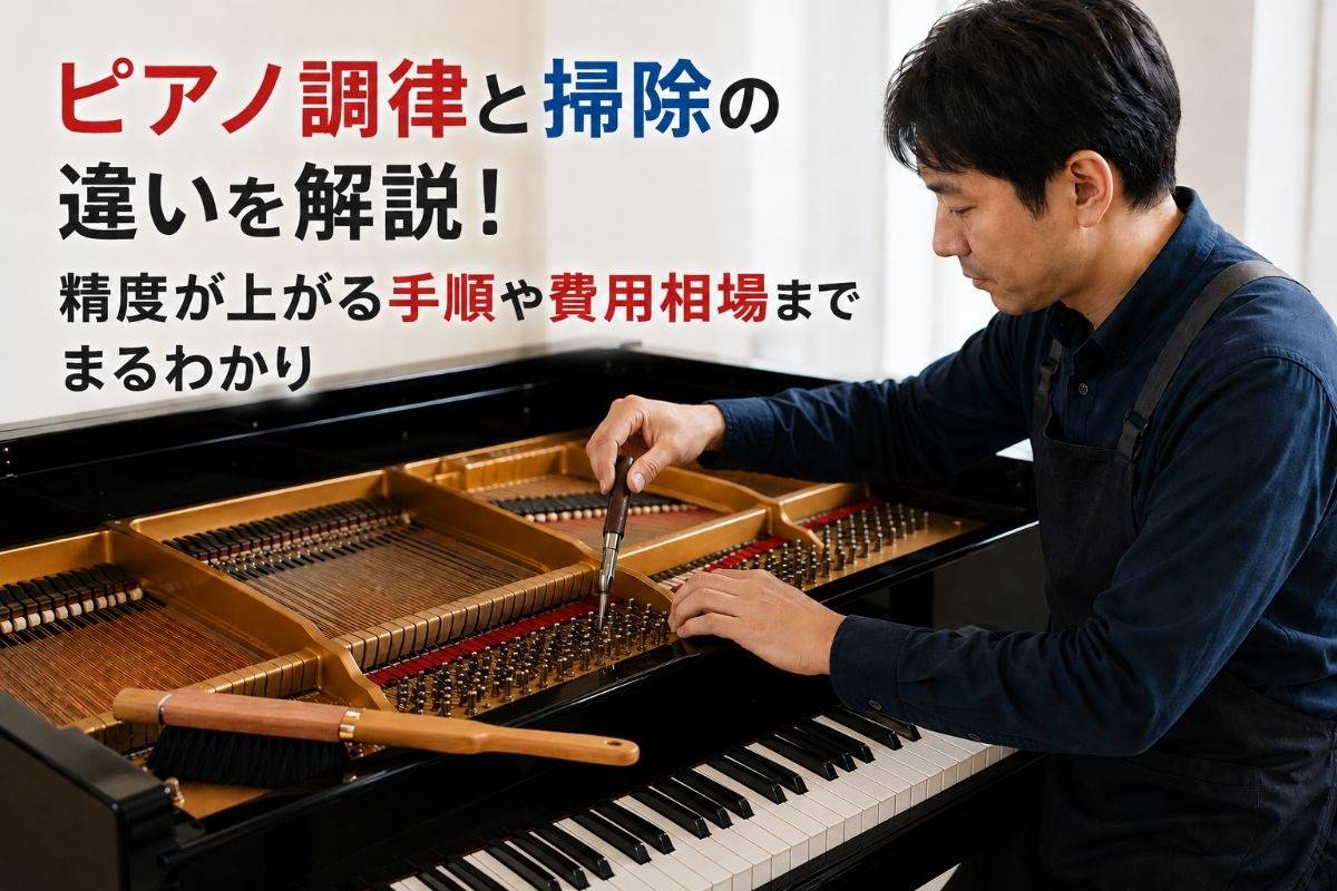 ピアノ調律と掃除の違いを解説!精度が上がる手順や費用相場までまるわかり