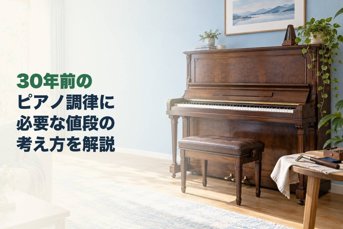30年前のピアノ調律の値段はいくら?費用の目安と依頼前の確認ポイント