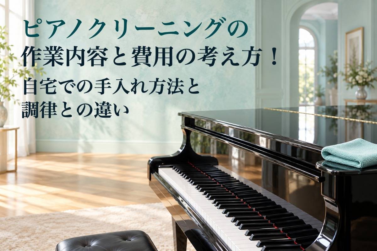 ピアノクリーニングの作業内容と費用の考え方!自宅での手入れ方法と調律との違い
